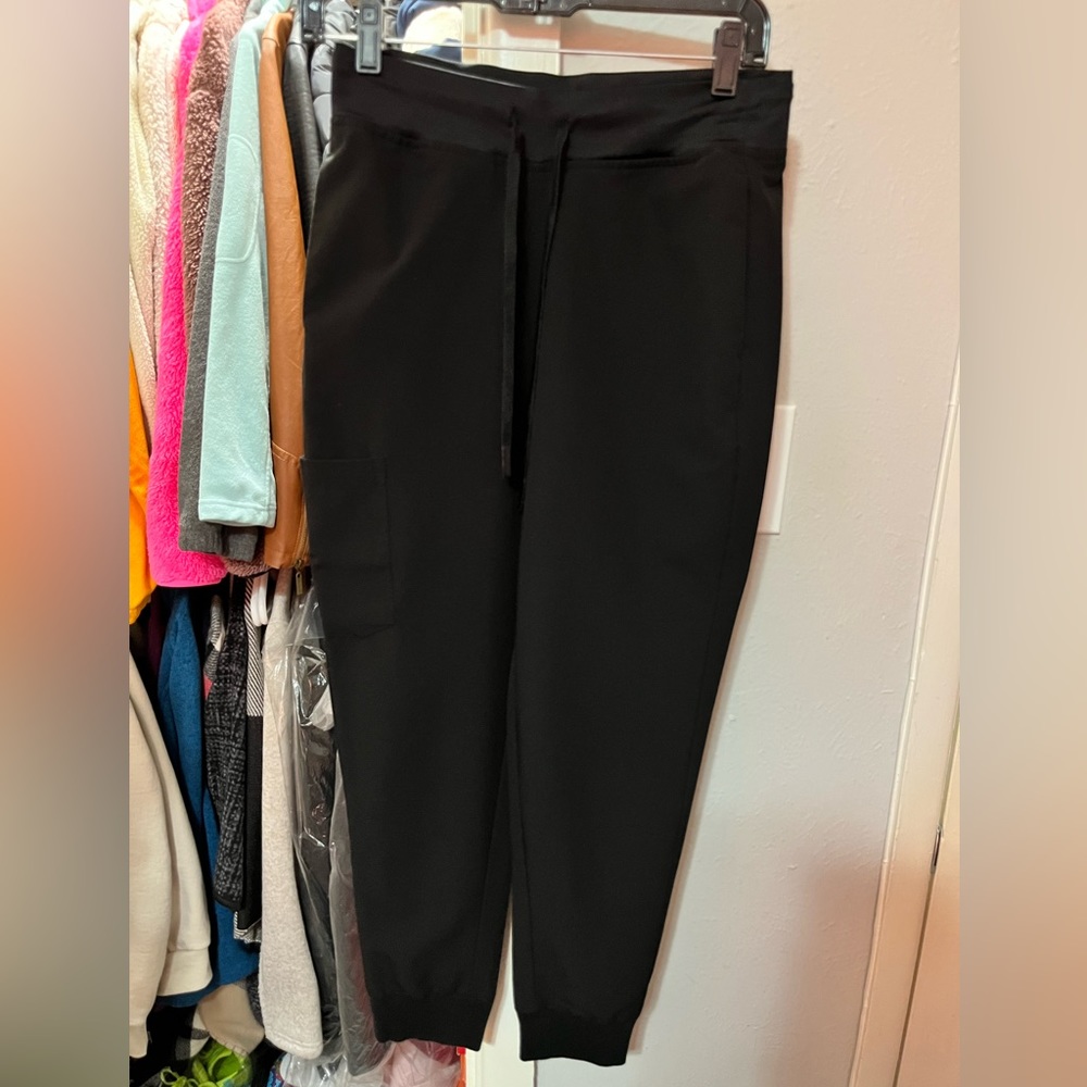 BLACK mandala scrub pants